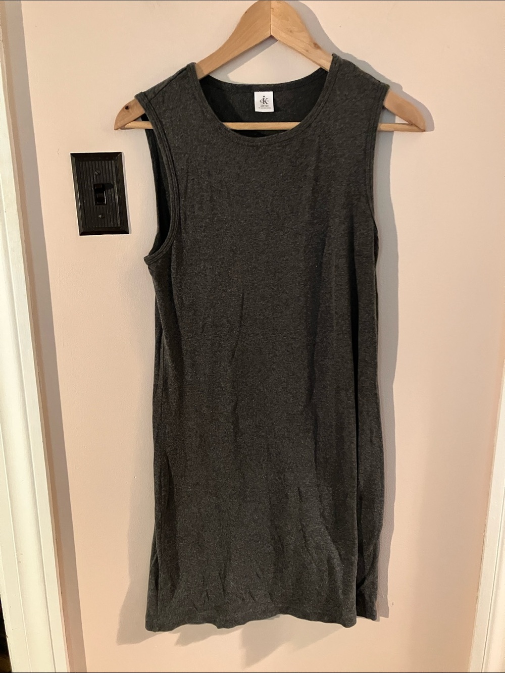 Calvin Klein Dark Charcoal Sleeveless Shift Dress